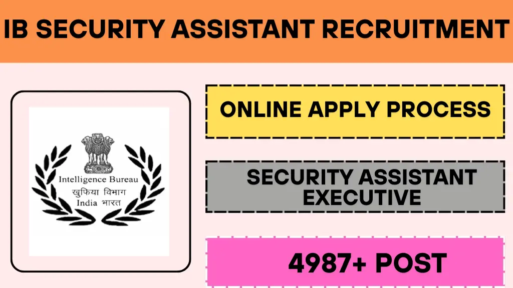 IB Security Assistant Recruitment